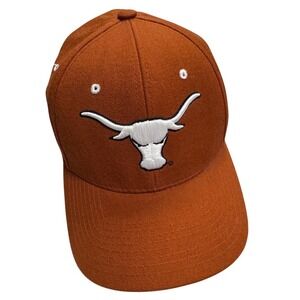 Zephyr‎ Texas Longhorns Hat Mens 7 1/2 Burnt Orange Wool Fitted NCAA Cap T Logo